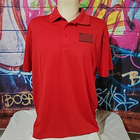 Men's RED -Remember Everyone Deployed Polo - Picture 1 of 7